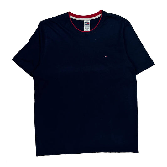 Tommy Hilfiger T-Shirt - Large Navy Cotton