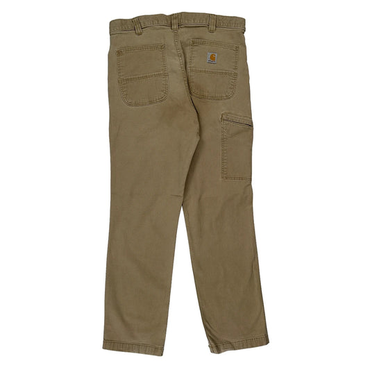 Carhartt Carpenter Trousers - 34W 32L Khaki Cotton