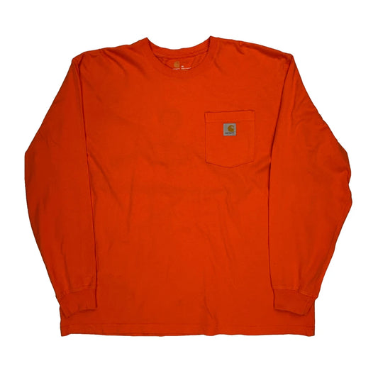 Carhartt Long Sleeve T-Shirt - XL Orange Cotton