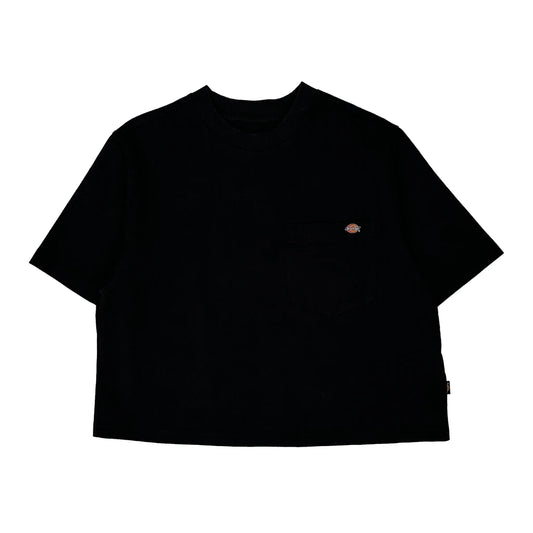 Dickies Cropped T-Shirt - Small Black Cotton