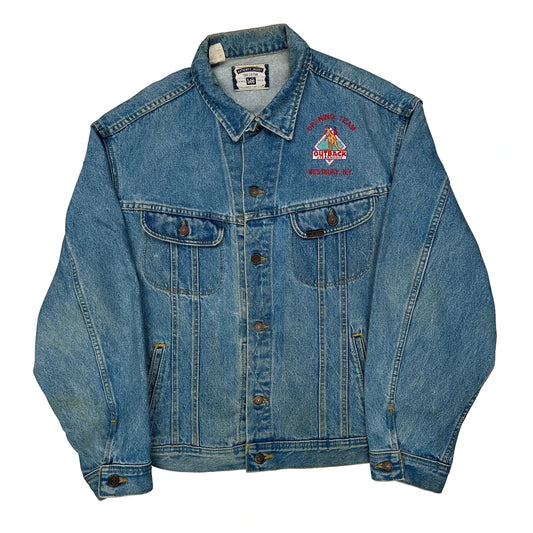 Vintage Opening Team Outback Westbury, Ny Lee Graphic Denim Jacket - XL Blue Cotton