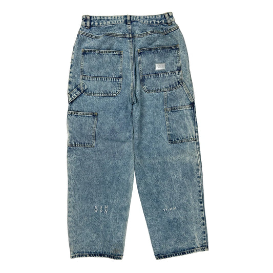 Nnsns Double Knee Carpenter Jeans - 31W 27L Light Wash Cotton