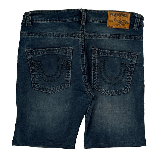 True Religion Denim Shorts - 32W 10L Dark Wash Denim