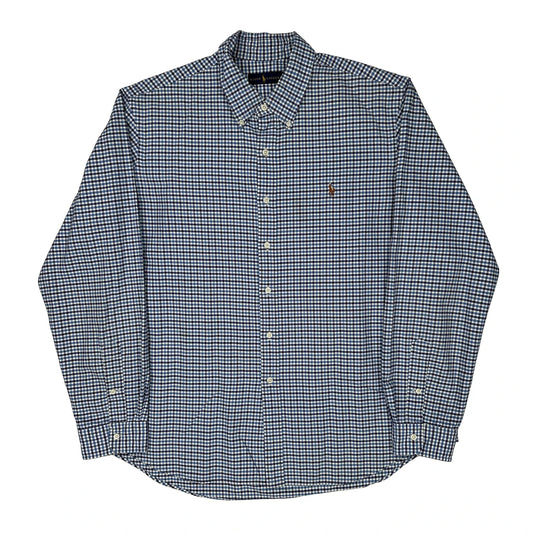 Ralph Lauren Checked Shirt - 2XL Blue Cotton