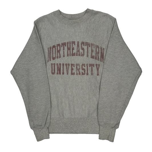 Reverse Weave Champion College Sweatshirt - Small Grey Cotton Blend