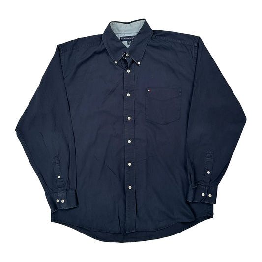 Tommy Hilfiger Shirt - Large Navy Cotton