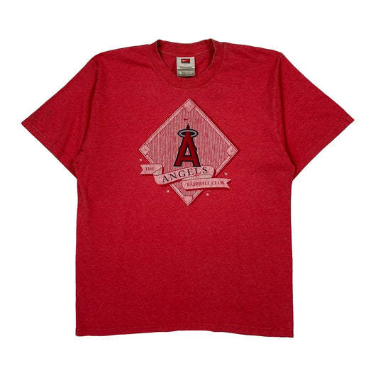 Angels Baseball Club Nike Graphic T-Shirt - Medium Red Cotton