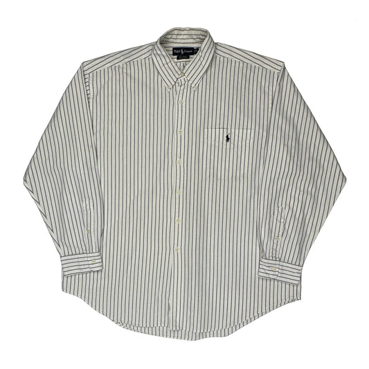Big Shirt Ralph Lauren Striped Shirt - XL White Cotton