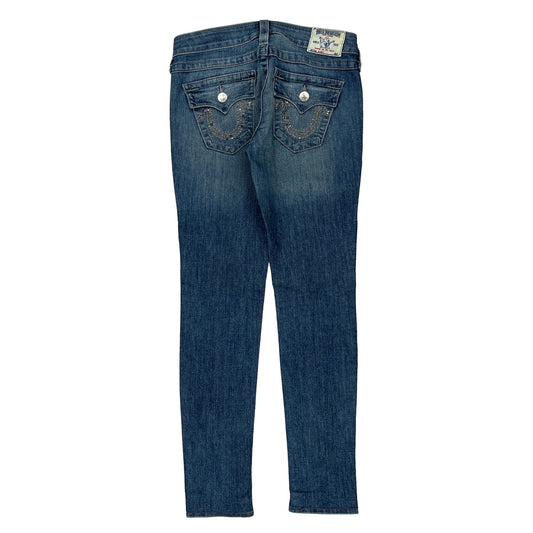 Made In Usa True Religion Jeans - 30W UK 8 Blue Cotton Blend