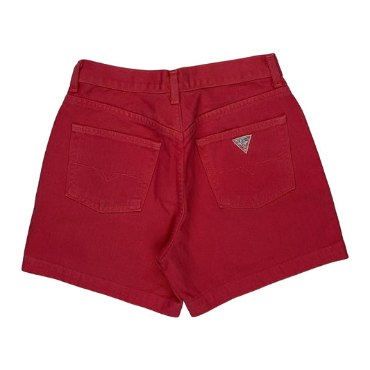 Vintage Guess Denim Shorts - 26W US 2 Red Cotton
