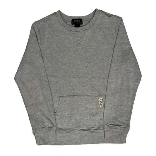 Age 6-7 Polo By Ralph Lauren Sweatshirt - Small Grey Cotton Blend