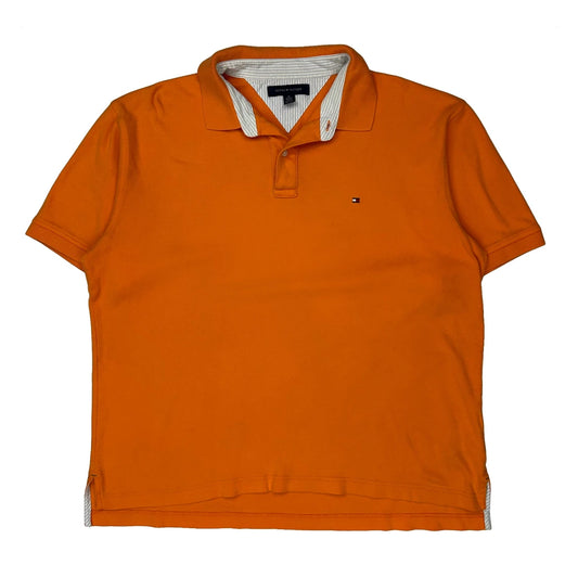 Tommy Hilfiger Polo Shirt - XL Orange Cotton