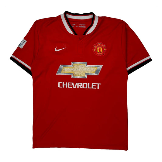 Manchester United 2014/15 Nike Football Shirt - Large Red Polyester