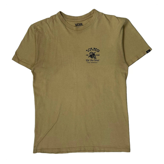 Vintage Vans Graphic T-Shirt - Medium Beige Cotton