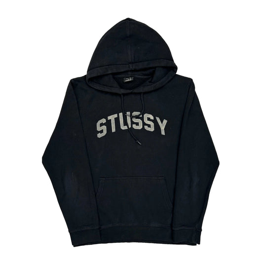 Stussy Spellout Hoodie - Medium Black Cotton