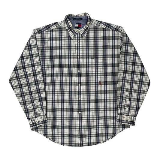 Tommy Hilfiger Checked Shirt - XL Blue Cotton