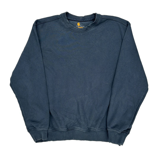 Carhartt Sweatshirt - Large Blue Cotton