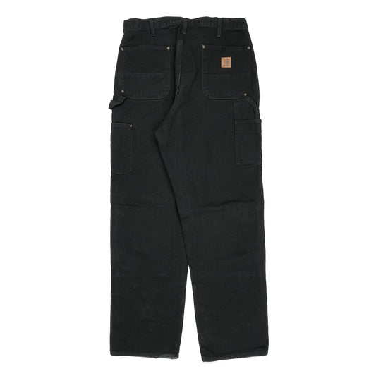Carhartt Double Knee Carpenter Trousers - 35W 34L Black Cotton