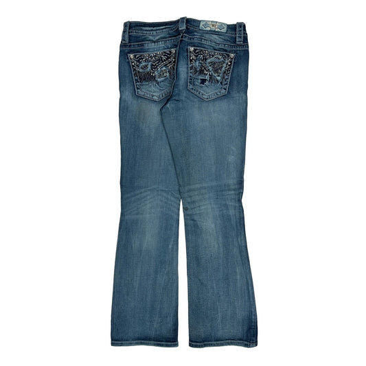 Vintage Miss Me Boot Cut Jeans - 31W UK 10 Blue Cotton