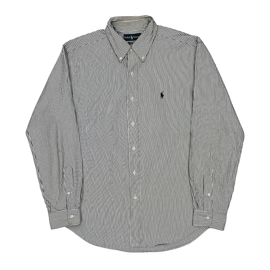 Ralph Lauren Striped Shirt - Large Black & White Cotton