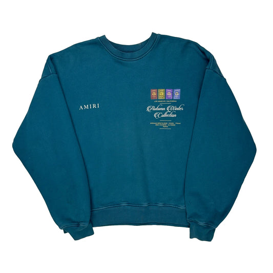 Amiri Graphic Sweatshirt - Large Blue Cotton