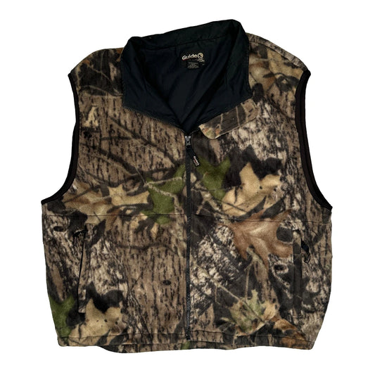 Vintage Guide Series Camo Fleece Gilet - XL Green Polyester