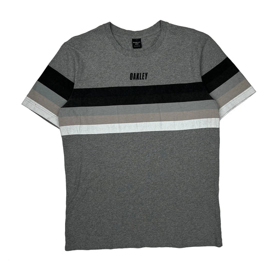 Thermonuclear Racing Team Oakley Striped T-Shirt - XL Grey Cotton