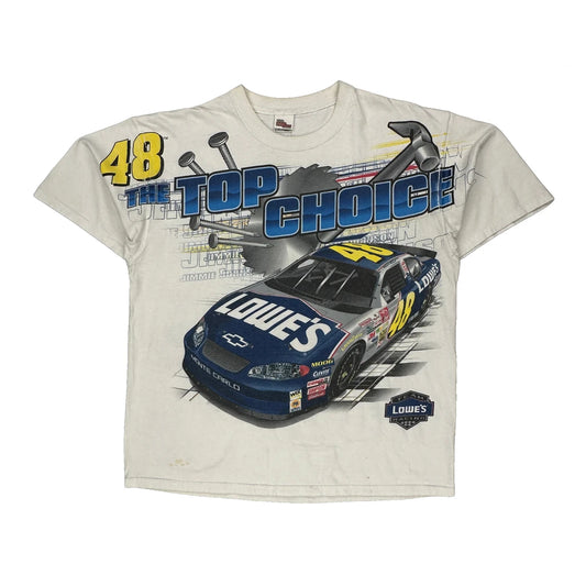 Team Lowe'S Racing Champions Apparel Nascar T-Shirt - XL White Cotton