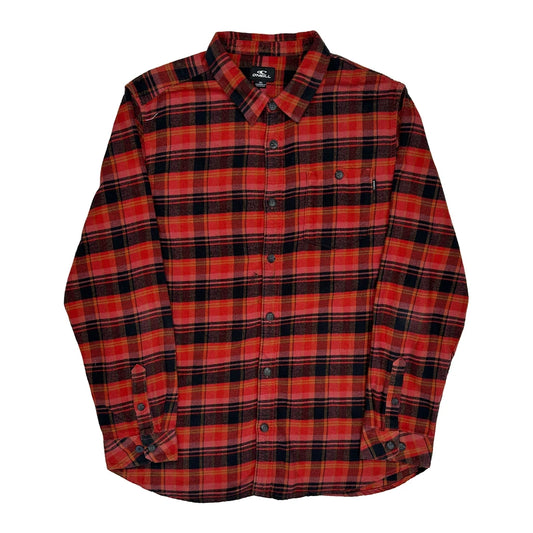 O''Neill Checked Flannel Shirt - XL Red Cotton