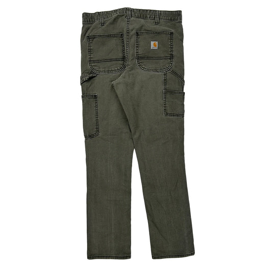 Carhartt Double Knee Carpenter Trousers - 30W UK 8 Grey Cotton