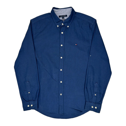 Vintage Tommy Hilfiger Shirt - Large Blue Cotton
