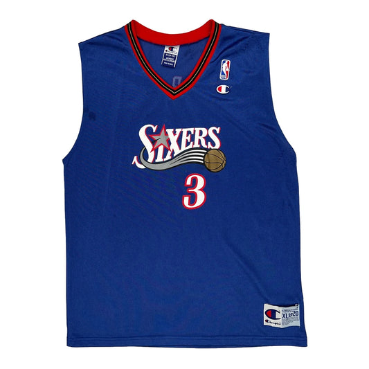 Philadelphia 76Ers Champion Nba Jersey - XL Blue Polyester