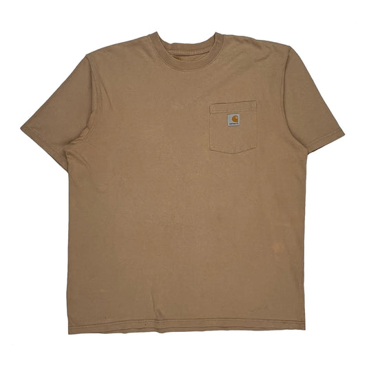 Carhartt Tall T-Shirt - XL Brown Cotton
