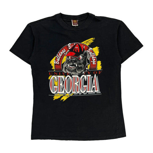 University Of Georgia Single Stitch College T-Shirt - Medium Black Cotton