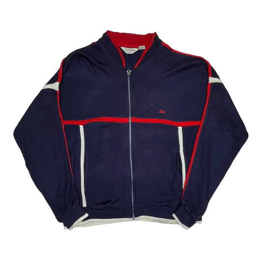 Christian Dior Track Jacket - XL Navy Acrylic