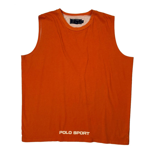 Polo Sport Vest - XL Orange Cotton