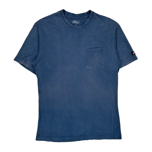 Dickies T-Shirt - Large Blue Cotton