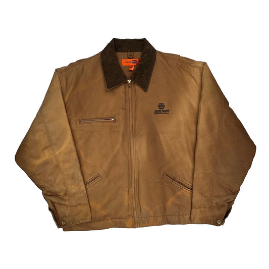 Faded Port Authority Detroit Jacket - XL Brown Cotton
