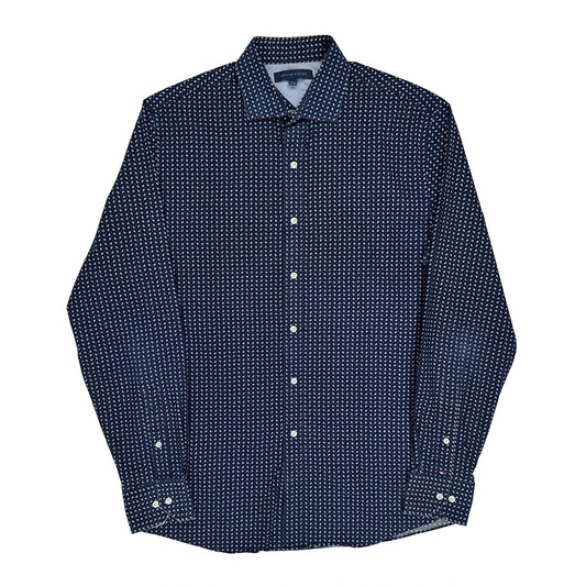 Vintage Tommy Hilfiger Polka Dot Shirt - Medium Blue Cotton