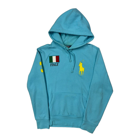 Italy Flag Polo By Ralph Lauren Graphic Hoodie - Medium Blue Cotton
