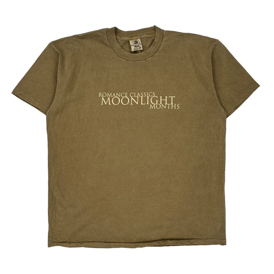 Anvil Single Stitch T-Shirt - XL Brown Cotton