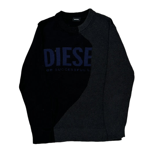 Diesel Asymmetric Jumper - Small Grey Cotton