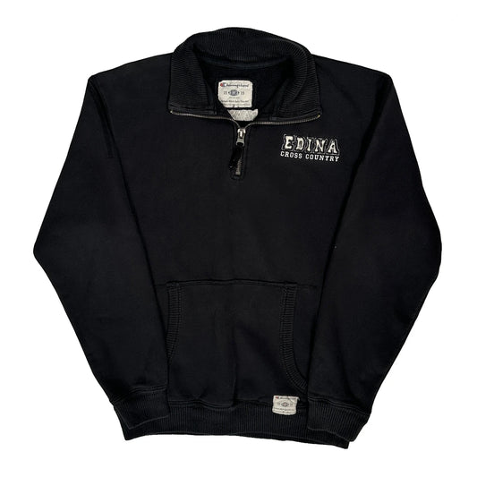 Champion College 1/4 Zip - Medium Black Cotton