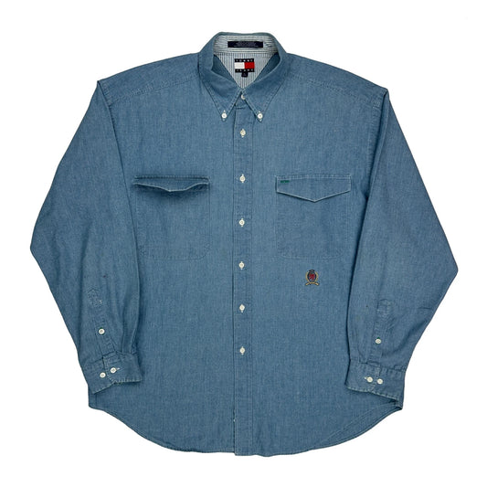 Tommy Jeans Denim Shirt - Large Blue Cotton