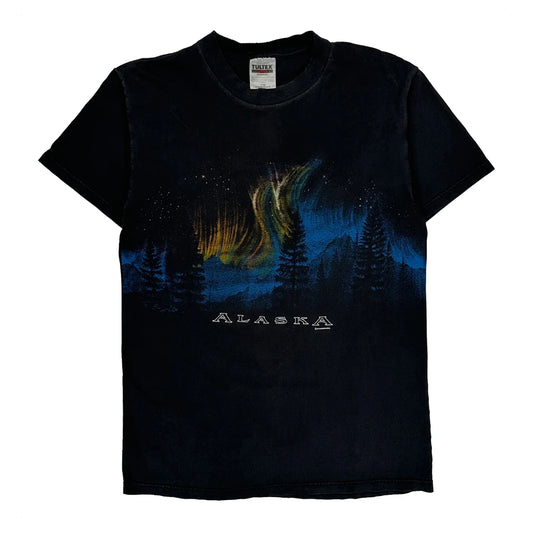 Alaska Tultex Graphic T-Shirt - Large Black Cotton
