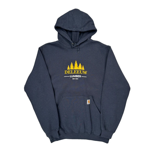 Deleeuw Lumber Carhartt Hoodie - Medium Navy Cotton