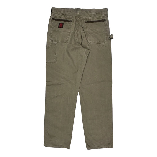 Wrangler Cargo Carpenter Trousers - 36W 36L Khaki Cotton
