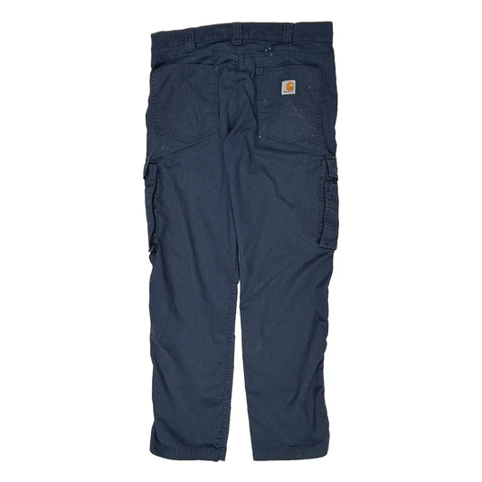 Carhartt Cargo Trousers - 32W 30L Blue Cotton Blend