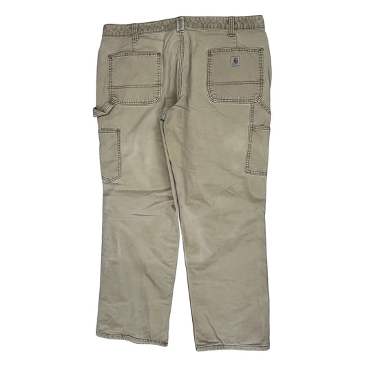 Carhartt Double Knee Carpenter Trousers - 38W 30L Beige Cotton