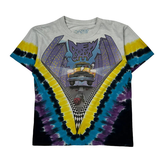 Grateful Dead Liquid Blue Tie-Dye T-Shirt - Small Multicoloured Cotton
